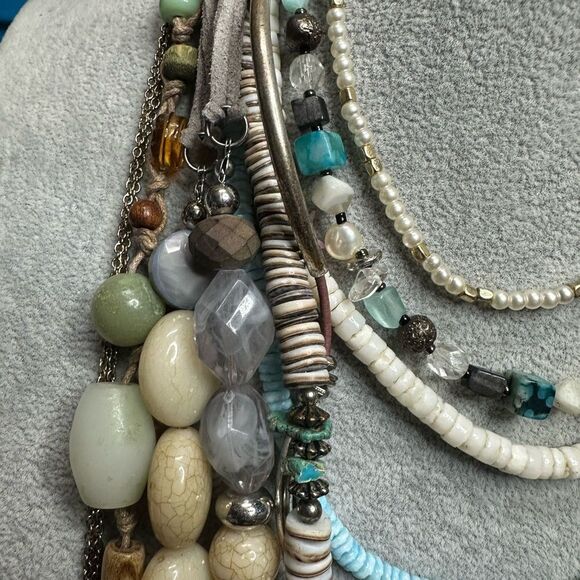 Set of 9 Gorgeous Handmade Boho Southwestern Tribal Statement Necklaces RARE Mix - Picture 4 of 9